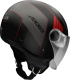 Casco Jet Axxis Square Convex B5 rosso