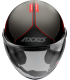 Casco Jet Axxis Square Convex B5 rosso