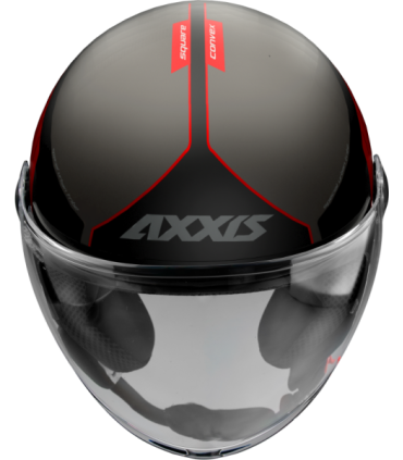 Casco Jet Axxis Square Convex B5 rouge