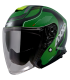 Casque jet Axxis MIrage SV Village C6 vert