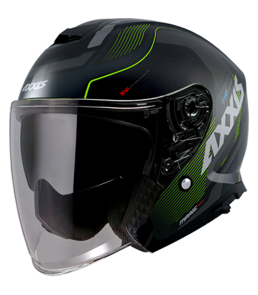 Helm jet Axxis MIrage SV Village B3 gelb matt