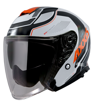 Jet Axxis MIrage SV Village A4 orange helmet