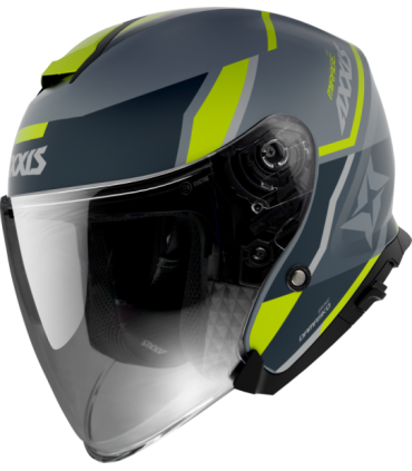 Helm jet Axxis MIrage SV Damasko D3 gelb matt