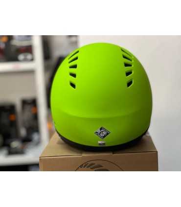 Casco jet Tucano urbano El Fresh verde fluo opaco