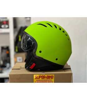 Casco jet Tucano urbano El Fresh verde fluo opaco