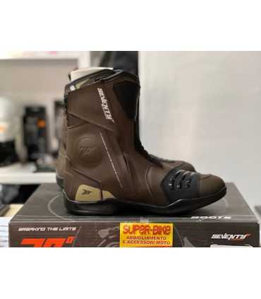 Bottes moto touring Seventy BT3 impermeable marron