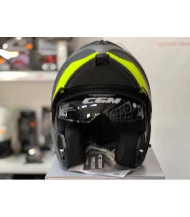 Casque modulable Cgm Dresda noir matt jaune