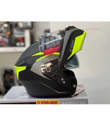 Casco modulare Cgm Dresda nero opaco giallo