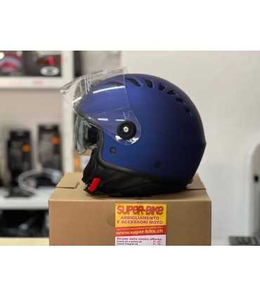 Casco moto jet Tucano Urbano El Top blu opaco