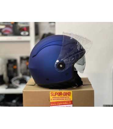 Casco moto jet Tucano Urbano El Top blu opaco