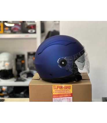 Casco moto jet Tucano Urbano El Top blu opaco