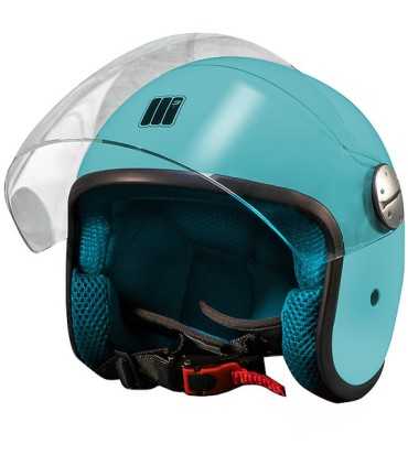 Casco jet bambino Motocubo Mosquito azzurro