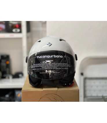 Casco moto jet Tucano Urbano El Top bianco ghiaccio