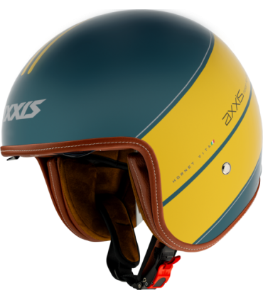 Casque jet avec visiere soleil Axxis Hornet SV Vita C3 jaune matt