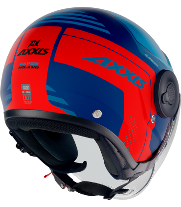 Casco moto Axxis Raven SV MIlano rosso blu