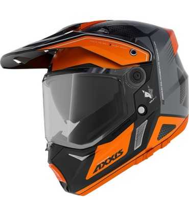 Casque Axxis Wolf DS B4 Roadrunner orange matt