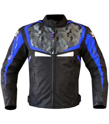 Giacca moto Berik Supersonic camo blu