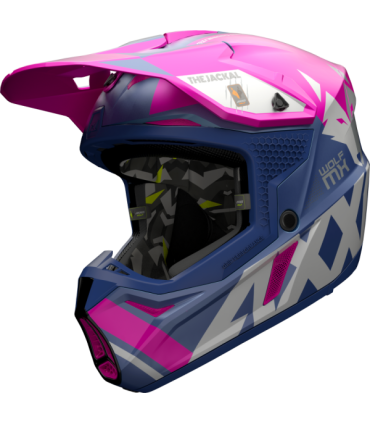 Casque cross Axxis Wolf Jackal C18 pink matt