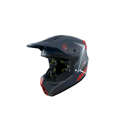 Casco cross Axxis Wolf Star Track B5 nero rosso opaco