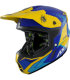 Casco cross Axxis Wolf Star Track C17 blu giallo opaco