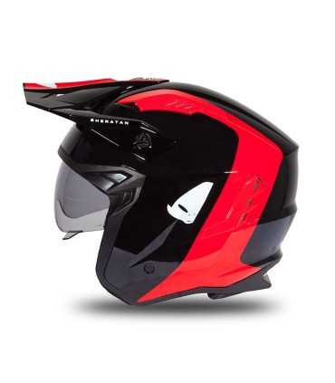 Casco jet Ufo Sheratan rosso