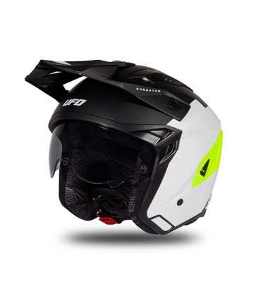 Casque jet Ufo Sheratan blanc jaune