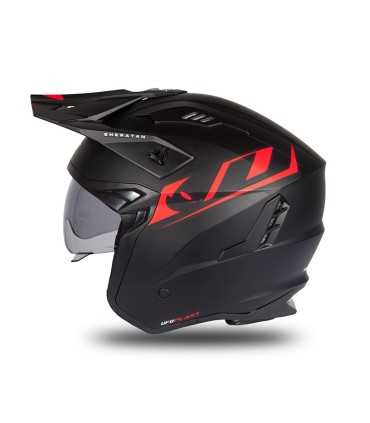 Casco jet Ufo Sheratan nero rosso