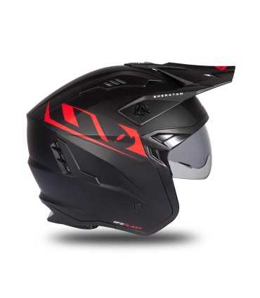 Casco jet Ufo Sheratan nero rosso