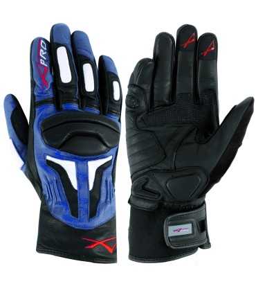 A-Pro Firepower gants en cuir bleu