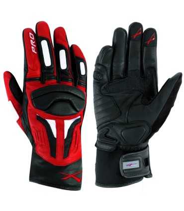 A-Pro Firepower gants en cuir rouge