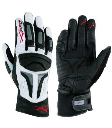 A-Pro Firepower gants en cuir blanc gris