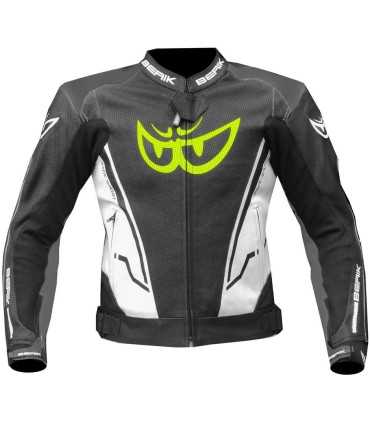 Motorradjacke Berik Sport 2.0 schwarz weiß gelb