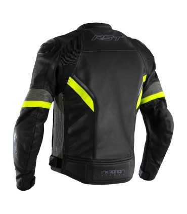 RST Sabre airbag leather jacket black yellow