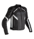 RST Sabre airbag leather jacket black white