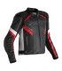 Giacca pelle moto RST Sabre airbag nera rossa