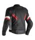 Veste moto en cuir RST Sabre airbag noir red