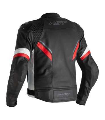 Giacca pelle moto RST Sabre airbag nera rossa