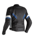 Giacca pelle moto RST Sabre airbag nera blu