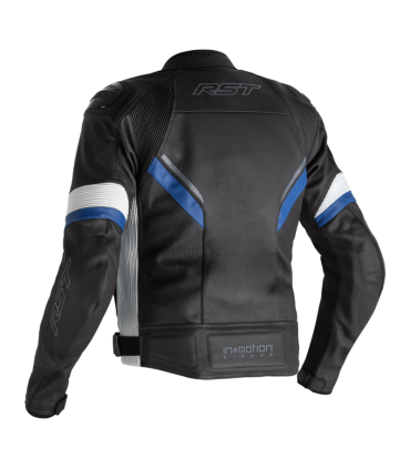 Motorrad lederjacke RST Sabre airbag schwarz blau