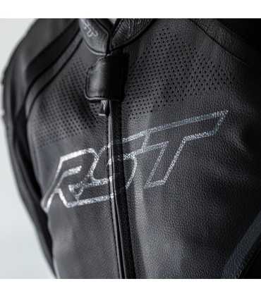 Veste moto en cuir RST Sabre airbag noir