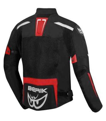 Sommer motorrad jacket Berik Speed air schwarz rot