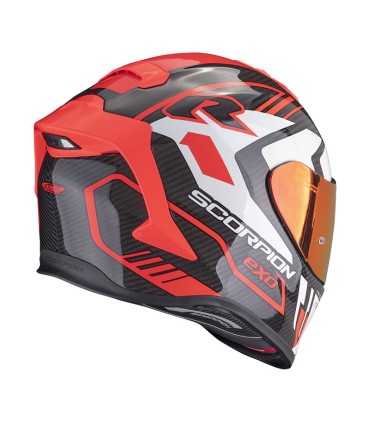 Casco Scorpion Exo R1 Evo carbon air Supra rosso