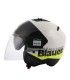 Casque jet Blauer Bet Urban blanc jaune