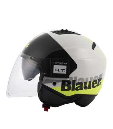 Jet helm Blauer Bet Urban weiss gelb