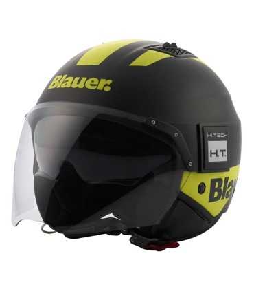 Jet helm Blauer Bet HT schwarz gelb