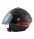 Casco jet Blauer Brat nero opaco rosso