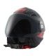 Casco jet Blauer Brat nero opaco rosso