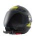 Casco jet Blauer Brat nero opaco giallo