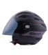 Blauer Brat Jet Helm schwarz grau matt