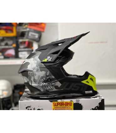 Casco cross Just-1 J39 Kinetic Camo grigio